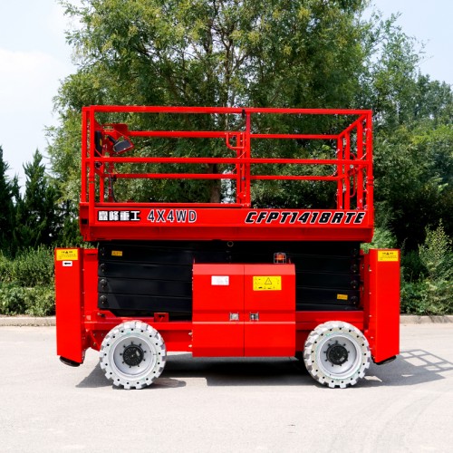 CFPT1418RTE – Rough Terrain Scissor Lifts With Outriggers