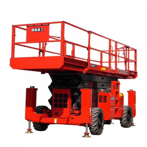 CFPT1623RTD – Rough Terrain Scissor Lifts With Outriggers