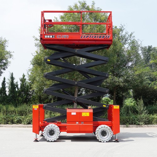 CFPT1418RTE – Rough Terrain Scissor Lifts With Outriggers