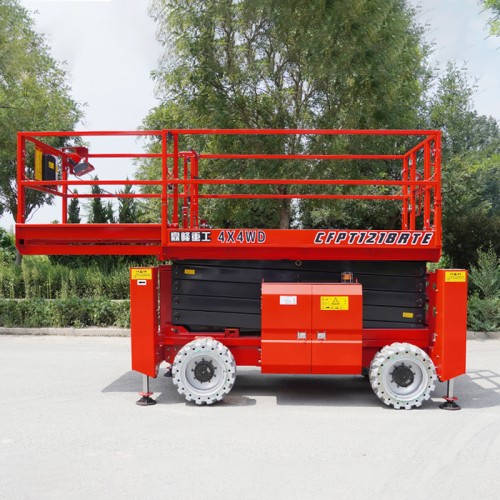 CFPT1218RTE – Rough Terrain Scissor Lifts With Outriggers